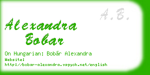 alexandra bobar business card